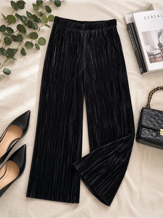 Banana Republic Pants - Banana Republic Sloan Black Pleated Wide Leg Pants Size Large